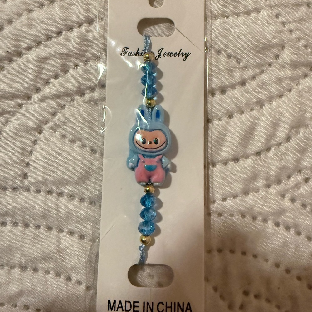 Blue and Pink Labubu Bracelet